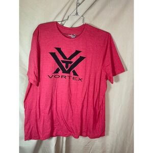 Vortex Graphic T-Shirt Mens 4XL Pink Excellent Short Sleeve Logo Tee